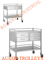 Stainless Steel Resuscitation Cart / Trolleys