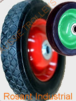 Wheels: Solid Rubber with Steel Rim