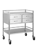 Stainless Steel ATD Series Resuscitation Cart / table Trolley 900mm x 4 Drawers-MHATD900SS4D