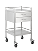 ATQ Series Stainless Steel 2 Deck Dressing Trolley with Rails and 2 Drawers Model MHATQ900RSS2D-MHATQ900RSS2D