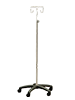 Stainless Steel Mobile IV Pole with Nylon Base 1420-2380mm-MHIVP1420-2380SS