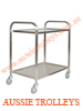 Food Serving Trolley 2 Shelves Stainless Steel III-MHPHT2SSIII