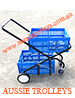 Folding Shopping / Laundry Trolley (Extra Heavy Duty, Blue Tub)-FS-LT-EHD-B